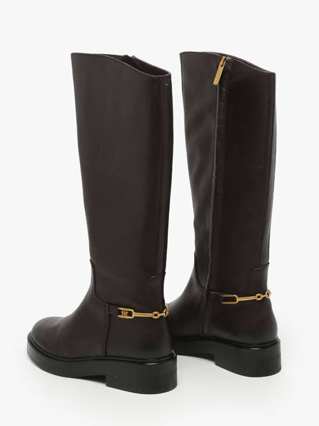 Laarzen Uit Leder Tommy hilfiger Bruin women 8863GR8 ander zicht 2